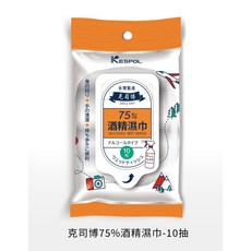 KESPOL克司博 速效 除水垢 濕紙巾 60抽, 1個, 酒精濕紙巾10抽試用包