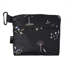 nifty colors 輕便印花背包配件，多功能收納掛鉤設計，多色可選，登山背包配件, BK黑色, 1個