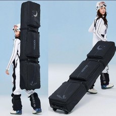 대용량 스노우보드 바퀴 스키백 보관 방수 휠백 백팩 스키플레이트 고양이 150x36cm, 2. 다크 그레이 플래닛