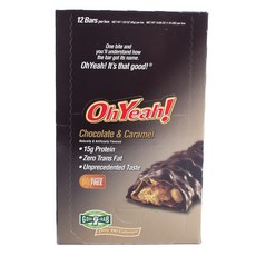 OhYeah! 蛋白質巧克力焦糖棒, 12件, 45克