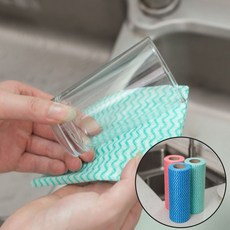 일회용 빨아쓰는 롤 행주 30매 chl687bl, 그린