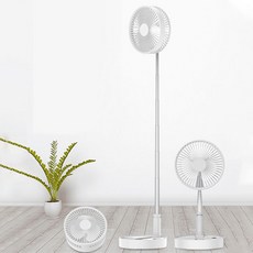 8吋伸縮折疊風扇P9 USB風扇，輕巧便攜，辦公室/居家兩用, 白色, 8吋折疊伸縮風扇