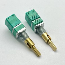 25mm 핸들 길이 및 로터리 스위치가 있는 대만 이중 축 이중 정밀 전위차계 B10K+B10K 2개