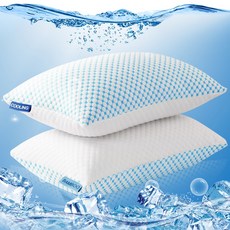 잠자리 목편한 메모리폼 숙면 경추 베개, 1개, 블루&화이트