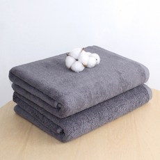 어메니티타올 대형 바스타월 450g 30수 면사, 그레이, 2개