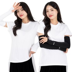 A2R 손등 심리스 팔토시 2p X 6개 세트 UV차단 냉감, 04 블랙+화이트, 6세트