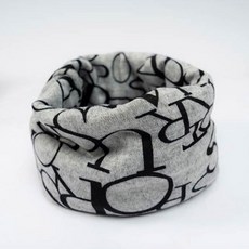 캐주얼 겨울 남녀공용 패션 넥워머 방한 멀티 마스크 한필몰, 레터링블랙