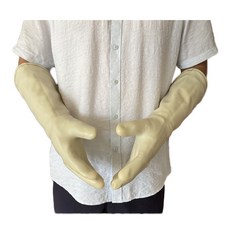 반려견 물림방지 목욕장갑 고양이 소가죽 애완동물 목욕 장갑 방수 물림, 1개, A_길이 45cm M