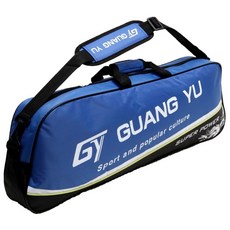 GUANG YU 羽球袋 ３支裝 羽球包 球拍袋 羽毛球袋 羽球背包 網球袋 運動單肩包, 藍色（現貨秒發）