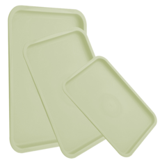 더블트리 무광 사각 트레이 3종 세트, 1세트, 그린티