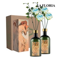 라플로리아 꽃 디퓨저, 2개, 500ml, S4.신혼부부꽃향/A10.둥근장미(소)-L12/스카이