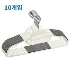 NOVALIVE 미끄럼방지 회전형 옷걸이, 그레이, 10개