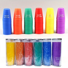 니스포 컵스태킹 스택스 스피드스택 컵쌓기 게임 체육 교구 방과 후 수업, 레드, 1개