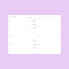 와우샵 DIY 6공 다이어리 속지 A6 A5, 주간 계획 노트[45장]