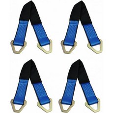 마티 제품 4개 세트 24인치 HD 축 끈 차량 운반용 견인차 휠 타이 다운 스트랩, 2인치 x 24인치, 4개 팩, 파란색