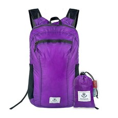 4Monster 하이킹 데이팩 방수 경량 휴대용 백팩 여행 캠핑 아웃도어 (그레이 16L), 퍼플, 1개