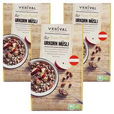베리발 유기농 곡물 무슬리 시리얼, 325g, 3개