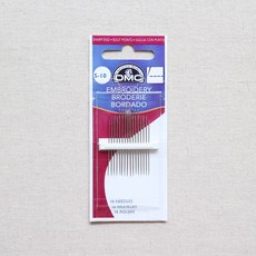 DMC 자수바늘 세트 5-10호 (16개 Embroidery 1765/3) 프랑스자수, 1개