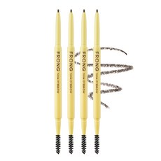 프롱 착타투 슬림 아이브로우 펜슬, 4개, 02.토프 브라운