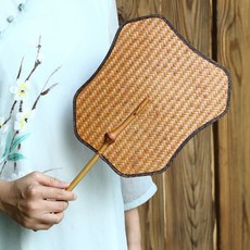 【新品推薦】筇竹云錦竹編扇中式輕軟復古大漆蒲扇純手工青蓖扇麈尾團扇夏, 1個, ★螺絲刀★