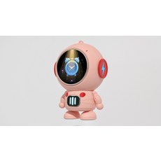 m2mini AI智能音響 屏顯AI大模型藍牙WIFI鬧鐘, 1個, 亮粉