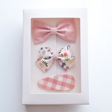 [ 해피메이 ] 핑크핑크해 원단핀 세트 / 헤어핀선물세트 여아머리핀