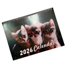 2026년 고양이 테마 벽/책상용 월간 달력 플래너 일간·주간 계획과 호환됩니다, 1세트, 스타일2