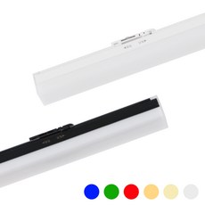 티로드 T7 LED 레일등 900mm 25W D34mm, 1개, 화이트 녹색