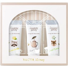 VECUA Honey 蜂蜜森林護手霜禮盒 (20g x 3入) - 日本限量茶香護手霜套組, 1個, 奶茶色禮盒