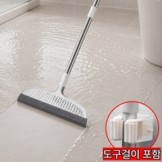피카솔 허리편한 욕실 물기제거 롱 스퀴지 실리콘 빗자루, 세틴화이트, 1개 세틴화이트, 1개