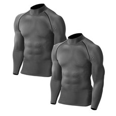 2장세트 디펜더 기능성 기모 스포츠 트레이닝 언더레이어 발열내의 터틀 긴팔 HT-GYGY_2XL