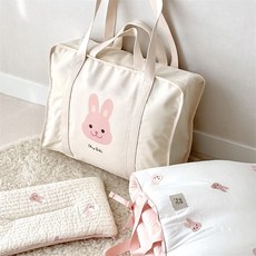 韓國ins幼兒園被子收納袋子加厚防水防潮搬家打包袋衣物整理袋, 1個, 小兔子收納袋防水