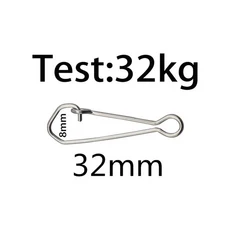 100 개/몫 낚시 커넥터 핀 베어링 롤링 회전 스테인레스 스틸 Fishhook 루어 태클 Pesca, 03 SIZE 32MM, 03 SIZE 32MM