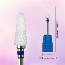 세라믹 네일 드릴 비트 큐티클 밀링 커터 매니큐어 폴리쉬 아크릴 제거 버핑 파일, 1개, 2. Medium-M