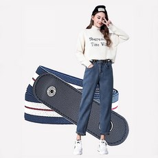 패션 밴딩 벨트 버클없는 무압박 여자 허리띠 고무줄 스판 길이조절 캐주얼 프리 벨트