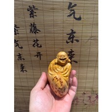 太行崖柏 陳化彌勒佛 手把件 瘤疤, 如圖所示, 1個