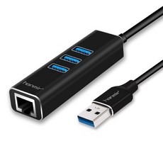 USB3.0 백조 랜카드 100Mbps 4 in 1 USB 어댑터 5Gbps 알루미늄 USB 변환기 노트북 인터넷 젠더 랜젠더 랜카드 3.0 유선랜 허브젠더, MK-9303, 1개