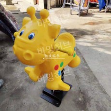 유치원 놀이터 어린이집 야외 공원 목마 그네 시소 어린이 장난감 완구 승용 균형 감각 교육, 기린 락 음악