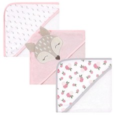 Hudson Baby 면 리치 후드 타월 라마 원 사이즈 [호환], One Size, 폰