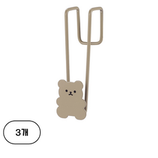 모어데이홈 무타공 싱크대 문걸이 후크걸이 3p, 3개, 브라운 3개, 브라운