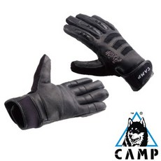 伊凱文戶外 CAMP AXION 全指/攀降手套 攀登救援綜合防護手套, 黑色,M, 1個