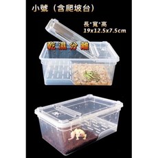 小號飼養盒 寵物爬蟲飼養箱 角蛙守宮蜘蛛昆蟲烏龜盒, 小號飼養盒/含爬坡台, 1個