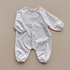 돗투돗 프리미엄 디저트 플라워 유아용 미술 전신가운 지퍼형, 코코바니