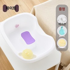 임산부 노인용 평면 샴푸기 침대형 헤어워시 가정용, 화이트 물주걱 마사지 브러시, 1개, 1cc