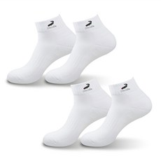 Crocodile 男款運動軟墊素色短筒襪 CD217 4雙, 白色