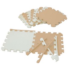 아이방 층간소음방지 부드러운 쿠션퍼즐 놀이매트 운전놀이 유아돗자리 육아필수템, 1세트, 아이보리브라운