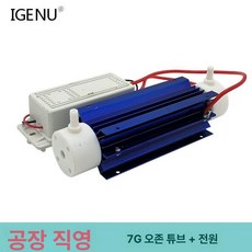 10G 오존발생기 오존관 튜브 공기정화 수처리 소독 220V 10개 세트, 7g 오존관 전원 포함, 기본 색상