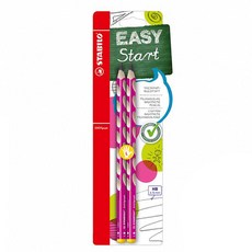 STABILO 德國 思筆樂 EASYgraph 三角鉛筆 粉紅色 左手專用 2支/入 STB-49823-5, 1個裝