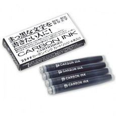 플래티넘 카본잉크카트리지 4개입 블랙잉크 만년필잉크 카트리지잉크