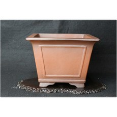 【小樹安每】中國盆缽-中國宜興朱泥額面正方鉢 18.5cm, 1個